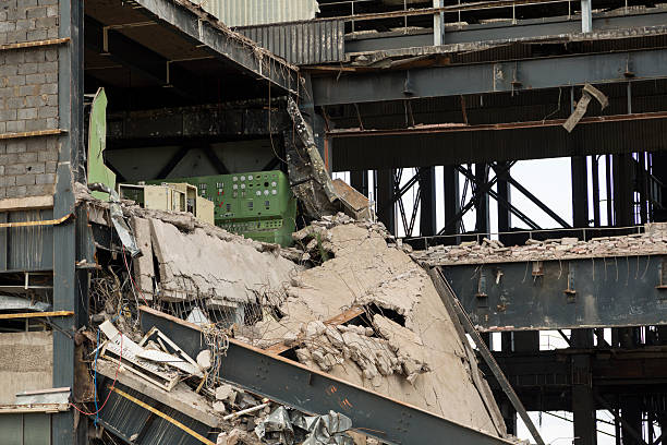 Cockenzie Power Station under demolition stock photo