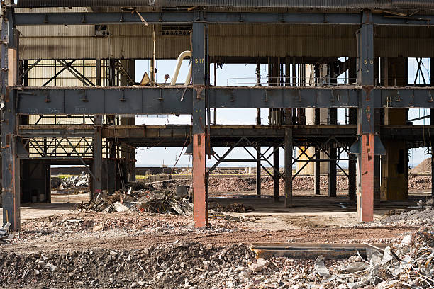 Cockenzie Power Station under demolition stock photo