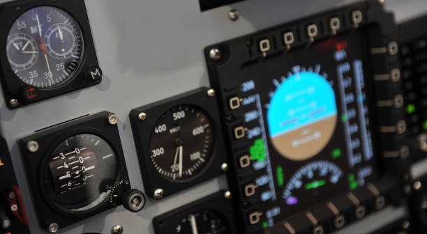 cockpit control stock photo