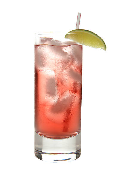 Cocktails on white: Bay Breeze. A delicious and refreshing Bay Breeze. Cranberry juice and vodka. highball glass stock pictures, royalty-free photos & images