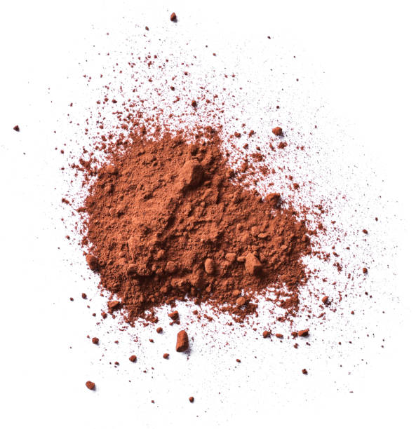 Cocoa or coffee powder, isolated stock photo