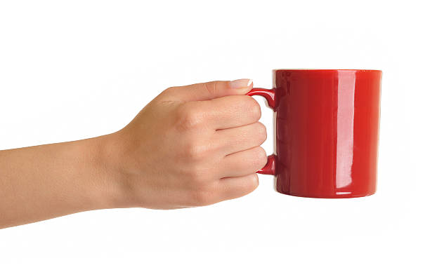 kaffee tasse - hand holding coffee stock-fotos und bilder