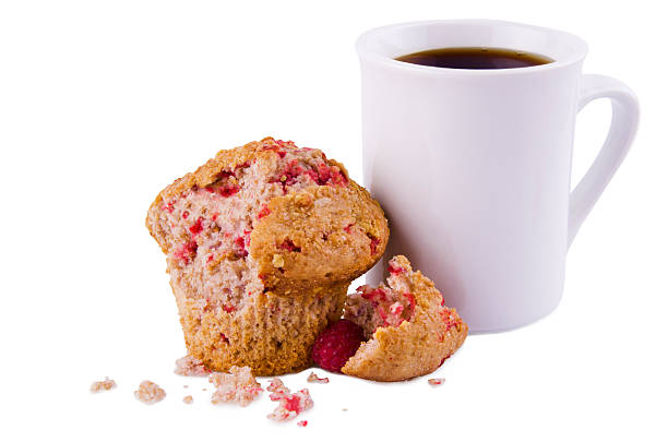 Coffee and muffin stock photo