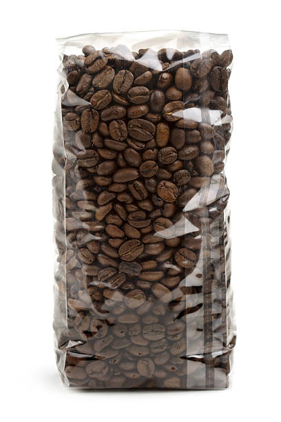 coffee bag stock photo