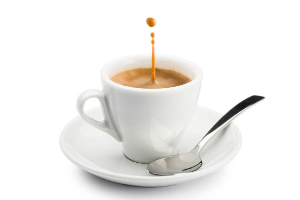 coffee kaffeetasse - espresso stock-fotos und bilder