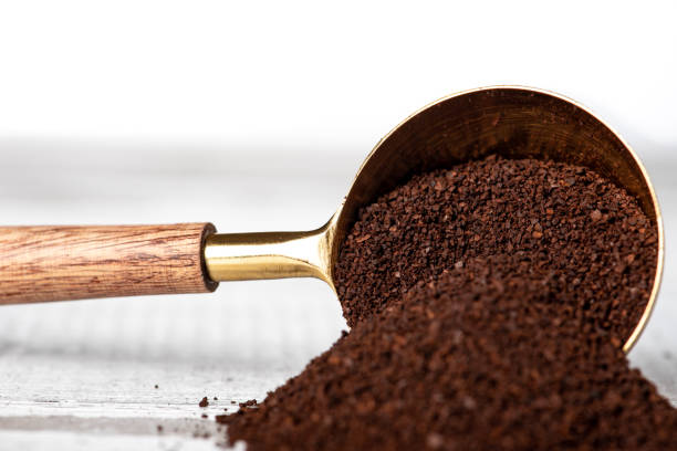 Coffee Scoop with Ground Coffee stock photo