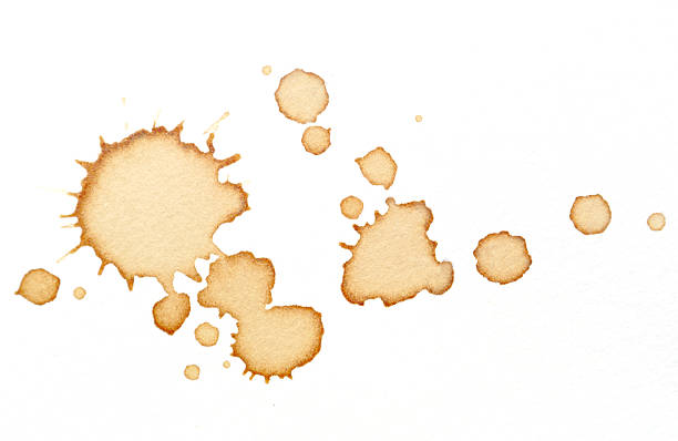 Coffee stains on white paper Coffee stains on white paper stained stock pictures, royalty-free photos & images
