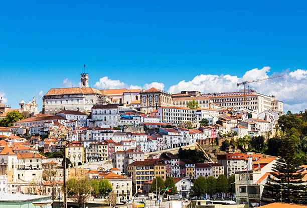 Coimbra University cityscape in Portugal stock photo