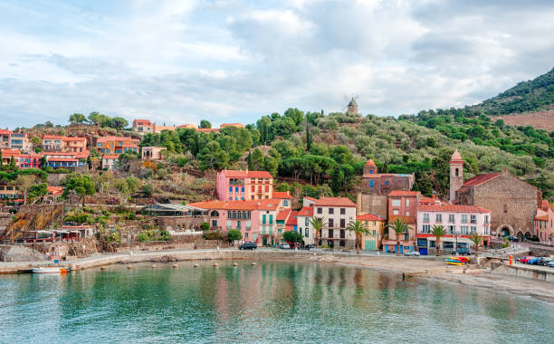 Collioure, France. French regions Languedoc-Roussillon and Midi-Pyrénées. Occitania . stock photo