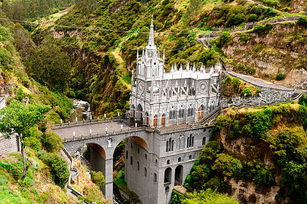 Colombia, Sanctuary of the Virgin of Las Lajas stock photo