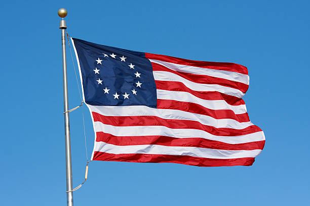 Colonial Flag - horizontal stock photo