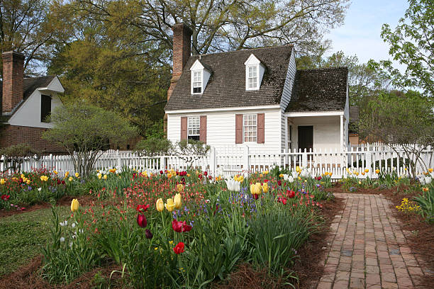 Colonial flower garden  williamsburg virginia stock pictures, royalty-free photos & images