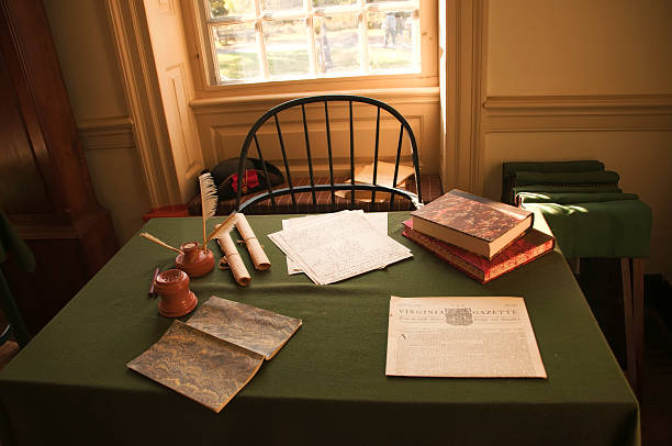 Colonial Period Writing Desk stock photo