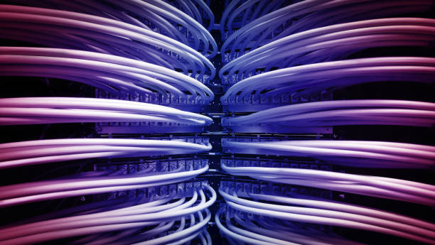 Color cabling stock photo
