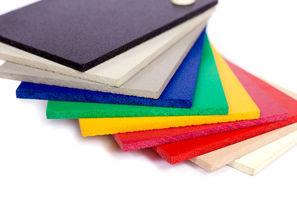 PVC color samples Color samples of PVC foamboard foamcore stock pictures, royalty-free photos & images