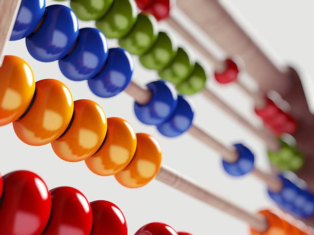Colorful Abacus Colorful Abacus Macro on white background abacus stock pictures, royalty-free photos & images