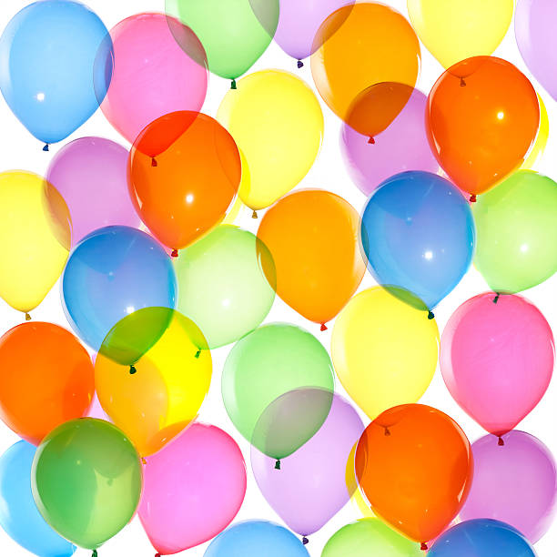 colorful balloons background stock photo