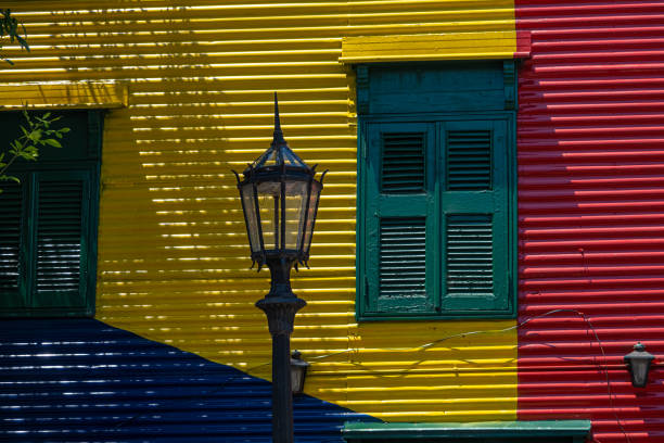 Colorful Caminto street scenes in La Boca, the oldest working-class neighborhood of Buenos Aires, Argentina. Colorful Caminto street scenes in La Boca, the oldest working-class neighborhood of Buenos Aires, Argentina. Boca Juniors stock pictures, royalty-free photos & images