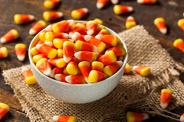 Colorful Candy Corn for Halloween stock photo
