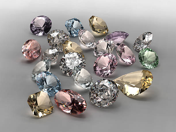 Colorful diamonds collection  precious gem stock pictures, royalty-free photos & images