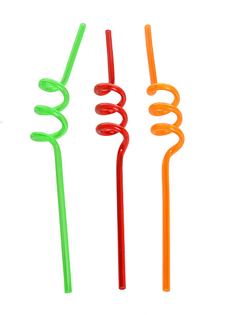 Colorful Drinking Straws stock photo