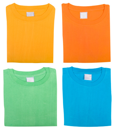 Colorful Folded Tshirts Stock Photo - Download Image Now - iStock