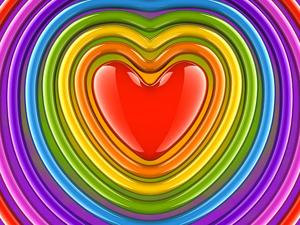 Colorful Heart Background stock photo