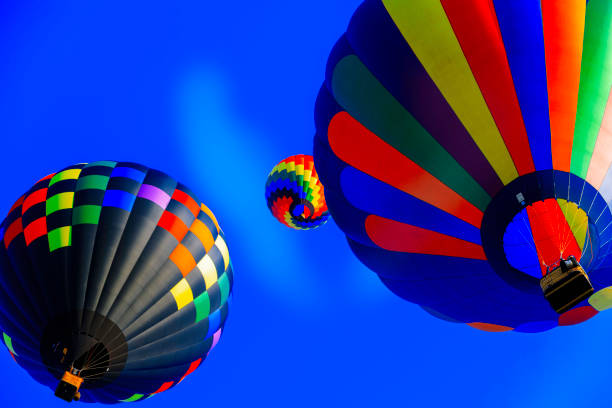 Colorful hot air balloons stock photo