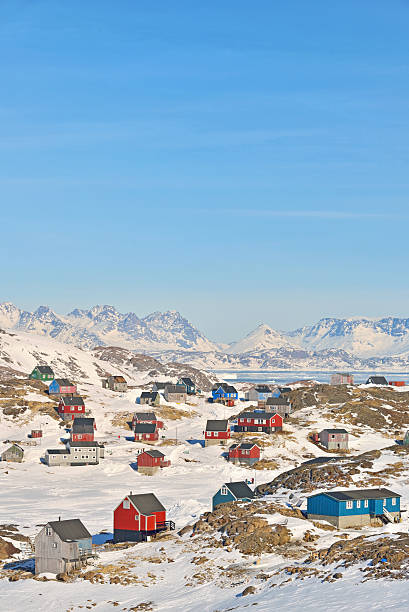 Colorful houses in Greenland Colorful houses in Greenland in spring time greenland stock pictures, royalty-free photos & images