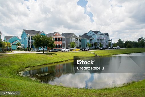 istock Colorful Houses in Myrtle Beach South Carolina 1279495798
