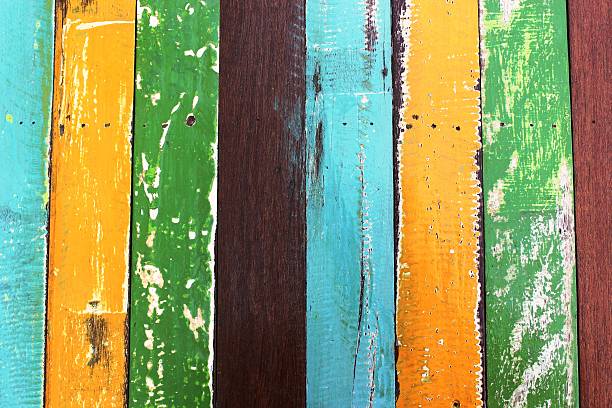 Colorful of wood paint for textture background stock photo