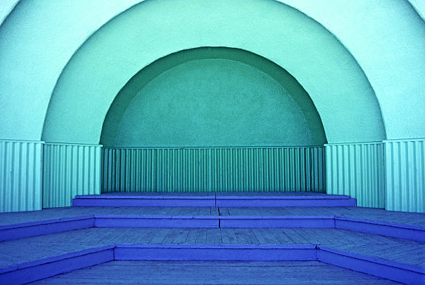 Colorful Outdoor Bandshell Stage stock photo