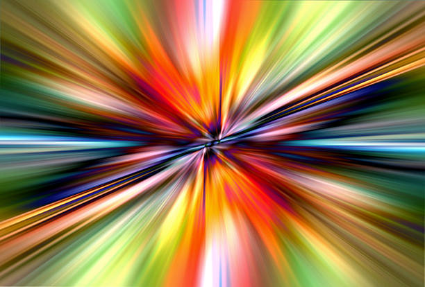 brilhante colorida radial efeito - zoom effect - fotografias e filmes do acervo