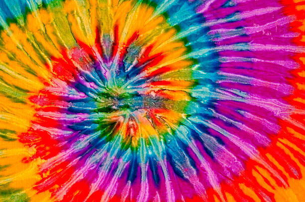 Colorful tie dye swirl texture stock photo