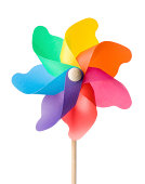 istock Colorful toy windmill on a white background 171264074