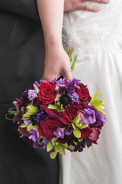 Colorful Wedding Bouquet stock photo