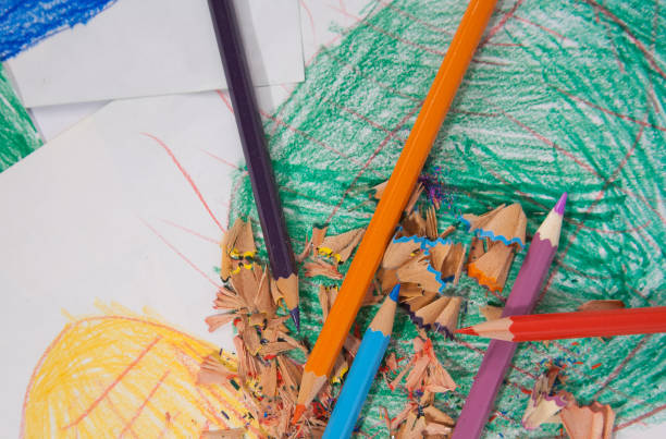 coloring pencils stock photo