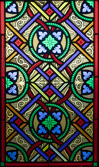 Gothic style colorful stainled glass  window