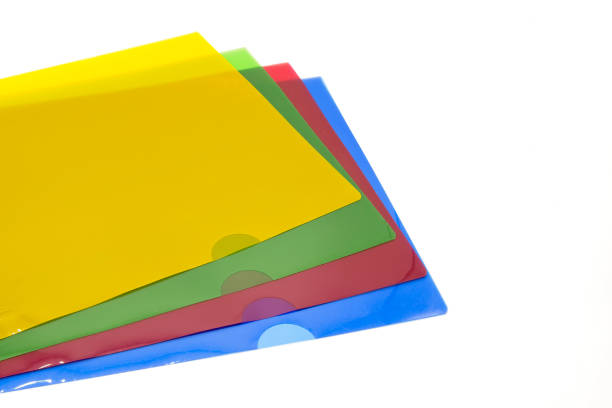 Colourful folders stock photo