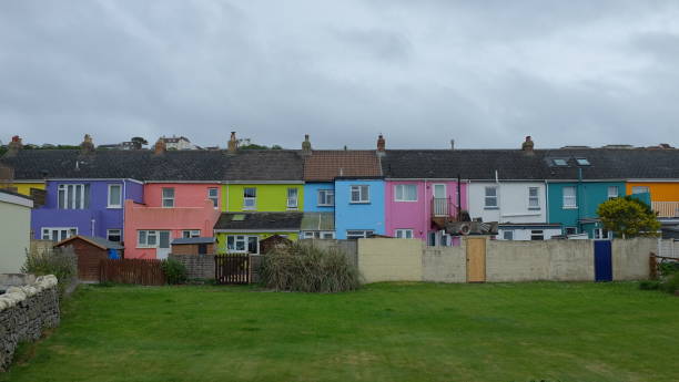 Colourful houses. stock photo