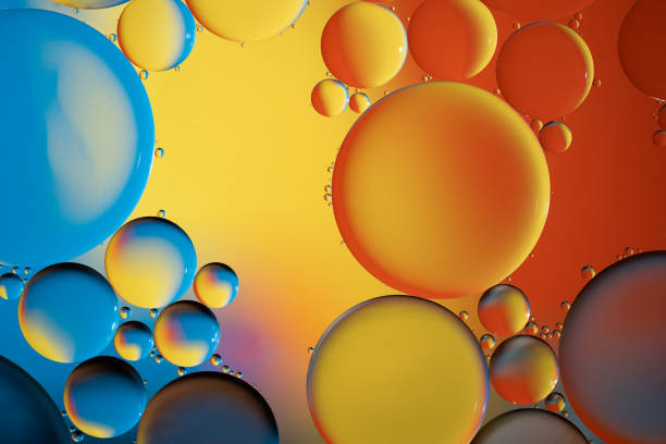 Colourful oil on water abstract background stock photo