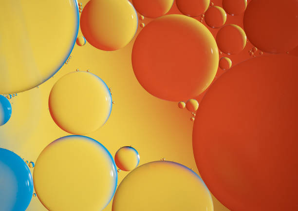 Colourful oil on water abstract stock photo
