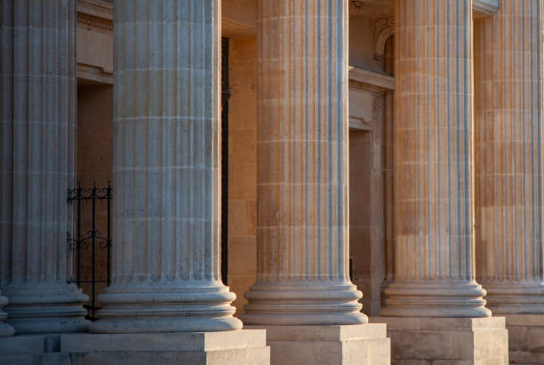 columns of a courthouse stock photo