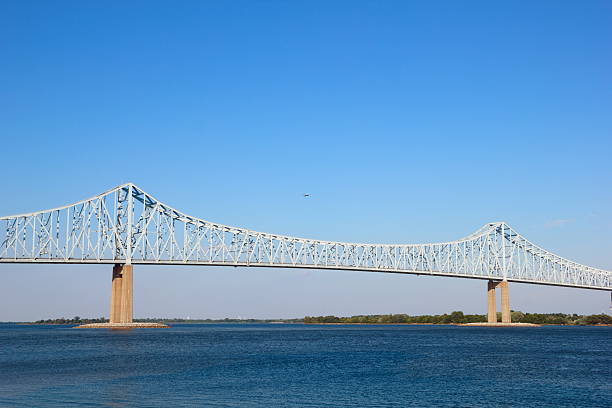 Commodore John Barry Bridge, Rte 322, Pennsylvania to New Jersey stock photo