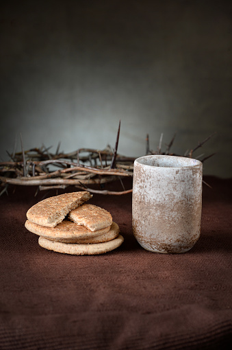 Communion Elements On Table Stock Photo - Download Image Now - iStock