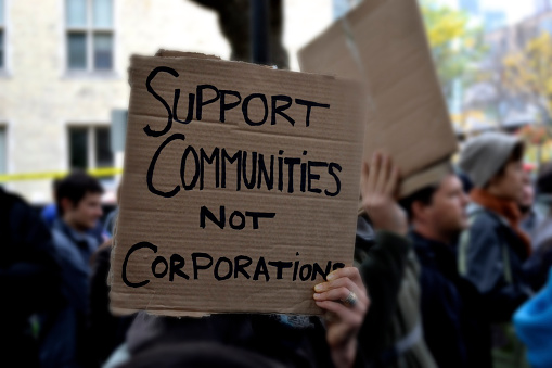 A sign at the Occupy Toronto rally in 2011.