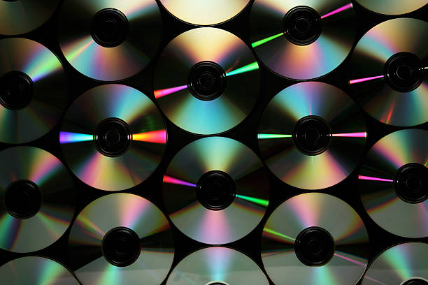 Compact discs stock photo
