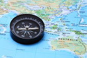 istock Compass and Map 185212545
