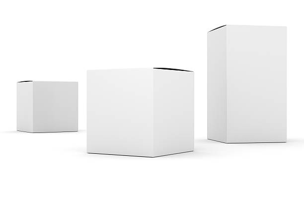composition of blank boxes stock photo