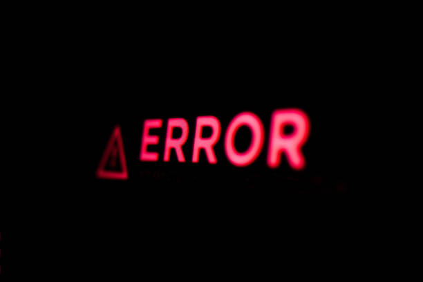 Computer error. Computer error. Error message on the screen. System warning. mistake stock pictures, royalty-free photos & images